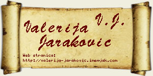 Valerija Jaraković vizit kartica